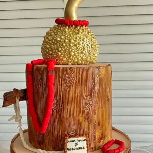 Wood effect Traditional wedding cake