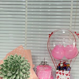 Balloon treat box/cake/money Bouquet